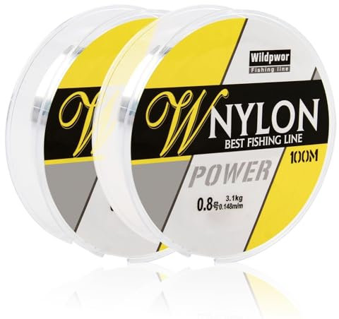 0.14 MM Nylonfaden Transparent Reißfest 2 * 100 m Monofilament-Nylonschnur für DIY, Angel, Basteln und Dekoration