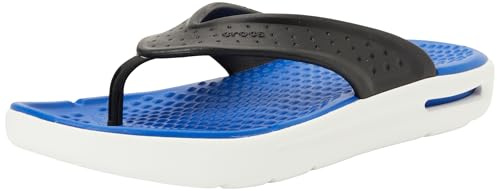 Crocs Inmotion - Chanclas para hombre, negro/azul Bolt, talla 42, Perno negro y azul, 45/46 EU