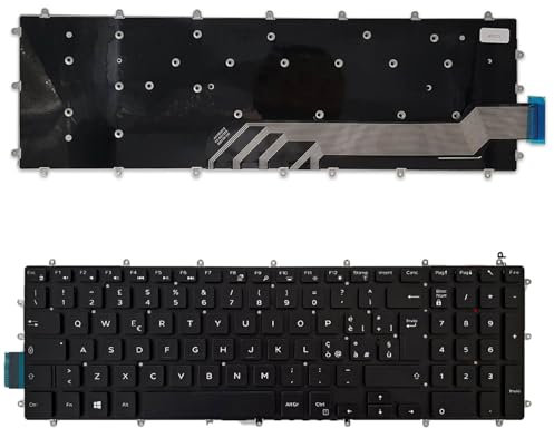 UP PARTS Ricambio tastiera per Dell G3 15 3579, 3590 G3 17 3779 G5 15 5587, G7 15 7588, Inspiron 15, 17 Latitude 3500 3590 Vostro 15 - Con retroilluminazione - Layout italiano - Azienda italiana