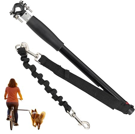 Relaxdays Guinzaglio per Cani da Bicicletta a Mani Libere, Supporto Bici e Corsa con Distanziatore, Corda Allungabile