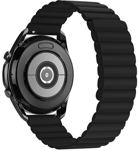 Cinturino orologio magnetico compatibile con Samsung Gear S3 Frontier, Samsung Galaxy Watch 46, Watch 3 45, Amazfit GTR 47, Pace, Stratos e Garmin Venu 2