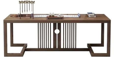 FAJNUZI2024 Bureau de Jeu Bureau en Bois de Style Chinois, Bureau d'étude à Domicile avec Pied Table écran, Cadre Robuste(L)