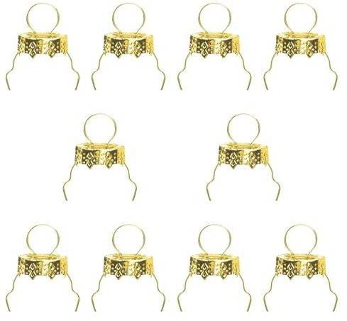 100 Stück Weihnachtsbaumdekorationskappen Schnellaufhänger, Kugelaufhängerkappen für Weihnachtsbaumkugeln, abnehmbare Aufhängerkappen, DIY-Metallkugelkappen für Weihnachtskugeln Weihnachtsfeier, 18 mm