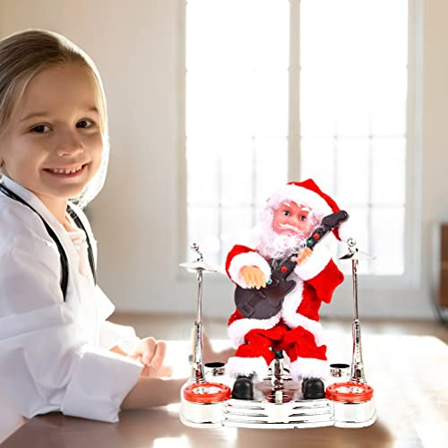 Generic Weihnachtsmann-Puppe mit Elektrischer Musik, Spielende Verzierung für Weihnachtsdekoration, Hochwertiges Elektrisches Weihnachtsmann-Spielzeug für Familienfeiertage (#3)