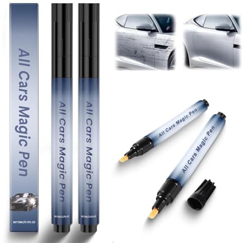 Luylmo Stylos Peinture Voiture, Anti Rayures Voitures Carrosserie Stylo pour la Réparation des Rayures Sur la Peinture Automobile,Stylo Anti Rayure Voiture, Compatible Toutes Couleurs De (2PCS)