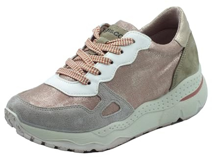 IGI&Co 1158100 Scam. Visone Cipria Sneakers per Donna in camoscio e Tessuto con Zeppa (Taglia 38)