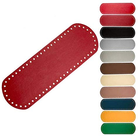 1 Taschenboden Kunstleder zur Taschenherstellung Boden Tasche Farb-/Größenwahl, Größe:10x30cm, Farbe:rot