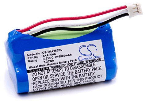 vhbw NiMH battery 2000mAh (3.6V) for speakers boxen replaces TDK 3AA-HHC