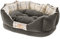 Ferplast Hundekörbchen Hundesofa Katzenbett CHARLES 60 Katzenkörbchen mit Kissen, Weiches Velours, Washbar, 56 x 42 x h 20 cm, Braun