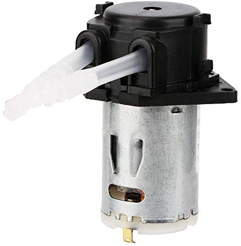 Peristaltic Dosing Pump, DC 24V Mini Peristaltic Pump Peristaltic Liquid DIY Peristaltic Tube Head for Aquarium Lab Chemical Analysis(Black)