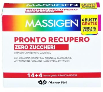 Massigen Pronto Recupero, Zero Zuccheri - 14+4 Buste, Totale: 18 Buste