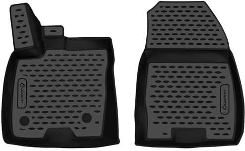 Element Set di Tappetini Auto in Gomma TPE 3D per Ford Transit, Connect/Custom/Courier | Solo Anteriori | 2012-2024 | Tappetini Auto Originali 100% Adatti, Gomma Auto Universali Resistanti