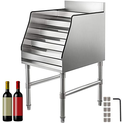 BuoQua Weinregal Metall Flaschenregal 5-Tier 12X23X33 Zoll Wein Flaschenregal