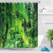 LB Duschvorhang Urwald 180x200cm Grüne Palmen im Tropenwald Bad Vorhang mit Haken Extra Lang Polyester Wasserdicht Antischimmel Badezimmer Vorhänge