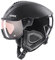 uvex Instinct Visor pro v - robuster Skihelm für Damen und Herren - selbsttönend - optimierte Belüftung - Black - 53-56 cm