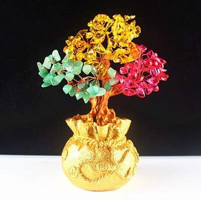 Heim-Ornamente Geldbaum, zum Kreieren von Möbeln, Glücksbaum, Dekoration, Büro, Schreibtisch, TV, Weinschrank, Basteln, Tischdekoration, Geschenk (M, 3 Farben)
