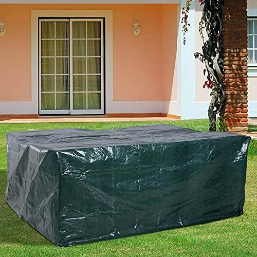 RICHIE Garden Furniture Cover - Waterproof & Windproof, Anti-UV Patio Set Cover for Chair & Table, 200x160x70cm, Green