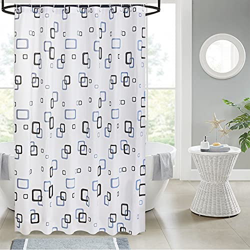 ZIMEL HOMES Shower Curtains Mould-free Mildew Resistant Bath Curtain with Stitched Steel Eyelets Waterproof Polyester Fabric Bathroom Curtains with 12 Hooks, 180 x 180 cm (Vintage Grey)