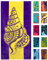 Nova Blue Seashell Strandtuch (34 x 63) - Lila & Gelb Reise Strandtuch aus 100% Baumwolle - Einzigartiges Strandtuch für Erwachsene mit tropischem Design - Kompaktes Strandtuch