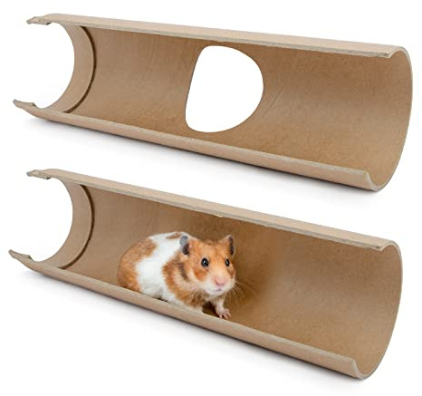Niteangel Kreativer & Composable Hamstertunnel – DIY & Build Unique Tube Burrow als Versteck für kleine Tiere wie Hamster, Maus, Rennmäuse, Mäuse (halbes Tunnel-Set)