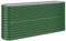 vidaXL Green Garden Raised Bed - Powder-Coated Steel Planter Pot, Wide Soil Container for Outdoor Use, Oval Shape, Durable Design for Gardens, Patios, Balconies