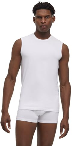 FALKE Herren Daily Comfort 2-Pack Muscle Shirt Unterwäsche Unterhemd bequemes Muskelshirt ärmellos mit Rundhals Ausschnitt im Multipack schnelltrocknende atmungsaktive nachhaltige Baumwolle 2 Stück