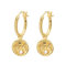 float Damen Gold Ohrringe Koralle Pearl aus 925 Sterling Silber und 18 Karat vergoldet