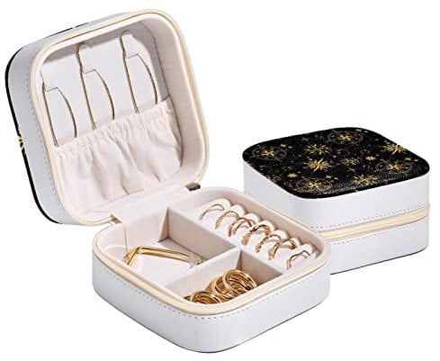 Jewelry Storage Box Travel Jewelry Case Compass Wind Rose for Women Girls