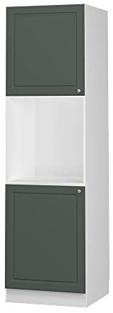 Vicco Armario para Horno Empotrado Fame-Line, Verde Dorado Casa de Campo/Blanco, 60 cm Abierto