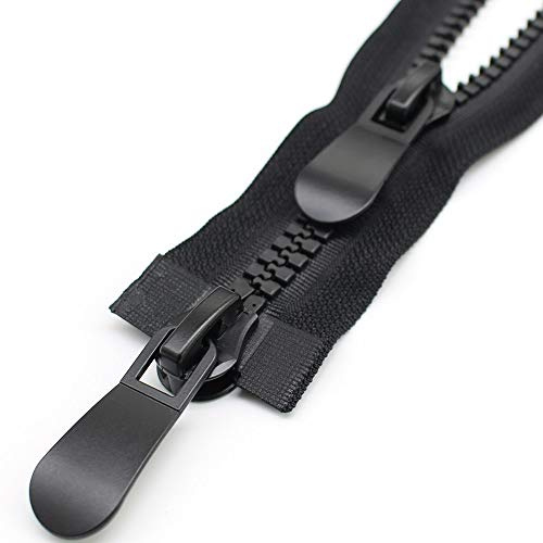 MebuZip 120cm #15 Grosse Reißverschluss Kunststoff 2 Wege teilbar 11mm große Reissverschluss für Parka, Mantel, Daunenjacke (120 cm)