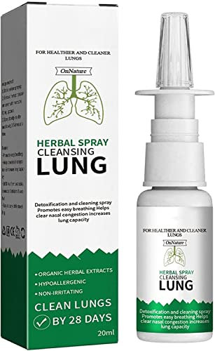 Organische Kräuter-Lungenreinigung & Reparatur Nasenspray, schnell wirkende Lungenreinigung & Detox, lindert verstopfte Nase, hält Sie gesund (1 Stück)