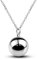 Dankadi Collier Fin et Pendentif Grelot Rond en 925 Argent, Bola de Grossesse Lisse Appeleur D'anges Chaîne Longueur 45-50-55-60-65CM Cadeau de Bijou Musical pour Femme Enceinte(18 inch, O-Chain)