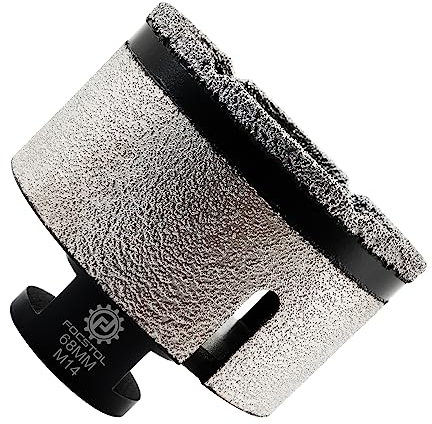 FOCSTOL Foret Diamant Carrelage 68mm - Fraise Diamantée pour Porcelaine Carrelage Céramique Marbre Granit Pierre Quartz M14 Filetage