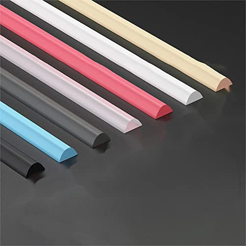 Athroom Barriera d'acqua per doccia, striscia di guarnizione in silicone per separazione asciutta e bagnata, striscia di guarnizione per bordo del bagno, trasparente 200 cm