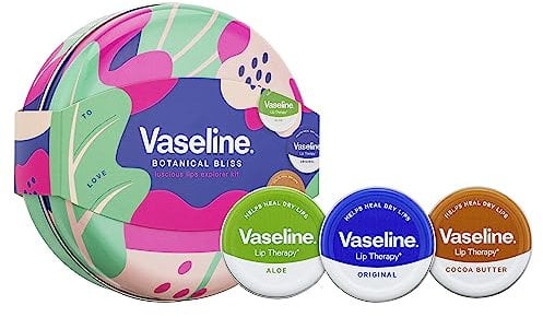 Vaseline Luscious Lips Explorer Kit Geschenkset mit 3 Lippenbalsamen für schöne, gesunde Lippen 3-teilig