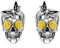 YueYuan Totenkopf Ohrstecker Herren Damen 925 Sterling Silber Weihnachtsohrringe Schädel Ohrstecker Halloween Ohrringe Schmuck Geschenk
