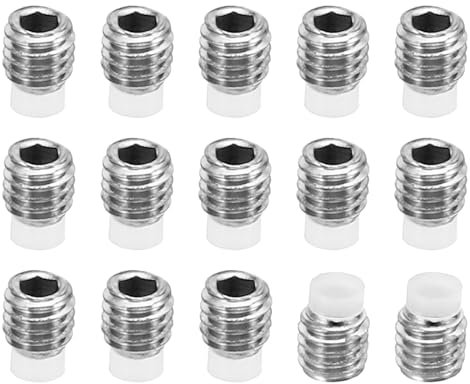 PATIKIL M3x3mm Nylon Tip Grub Screw, 15 Pack Metric Hex Socket Head Cup Point Anti Slip Set Screws Internal Hex Drive Hardware, 304 Stainless Steel