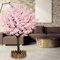 Künstlicher Kirschblütenbaum, Sakura-Baum, weinender Kirschbaum, künstliche Kirschblüten-Kunstpflanzen, künstliche Bäume mit echten Holzstämmen und lebensechten Blättern, Nachbildung, 1,5 x 1,5 m