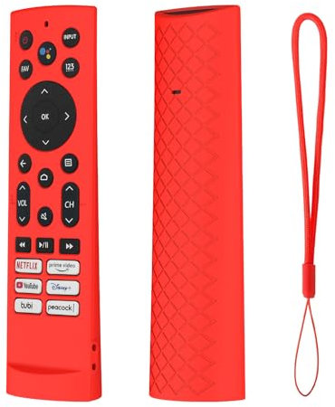 JCMOYUTY Silikon-Schutzhülle für Hisense Voice Remote ERF3A90 für U7G U8 U9G Serie 4K ULED, Schwarz