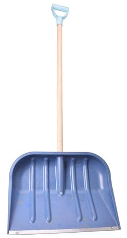 Aqbau® Schneeschaufel Schneeräumer Schneeschieber Schneeschippe 49 x 39 cm mit Metallbeschlag Steil 100cm