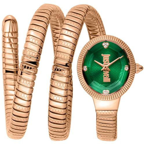 Just Cavalli Damen Analog Quarz Uhr mit Edelstahl Armband JC1L269M0045