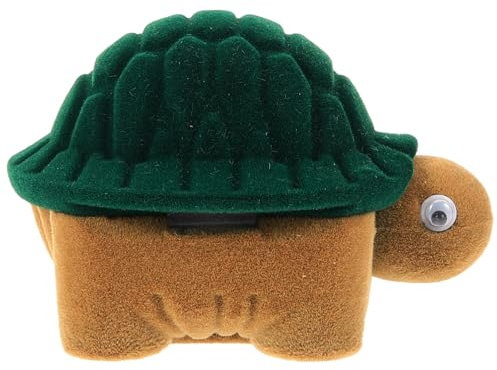 PACKOVE Schildkröten Aufbewahrungsbox Für Schmuck Kleine Ringbox Mit Schildkrötenmotiv Dekorative Schmuckschatulle Für Ohrringe Und Halsketten