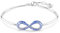 Swarovski Hyperbola Infinity Armreif, Blaues, Rhodiniertes Armband mit Unendlichkeitszeichen und Strahlenden Kristallen