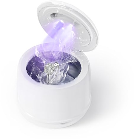 DK SONIC 200ML Ultraschallreiniger, 24W Haushalt Ultraschallreinigungsgerä mit Degas-Modi und One-Touch-Bedienung für die Reinigung von Schmuck, Retainer, Münzen