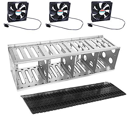 CAXUSD 1satz Hard Disk Cage Mehrschichtiger Stabiler Festplattenrack Mit Lüftern Flexible Stapelbare Hdd-erweiterung Für Desktop-nutzung Antivibrationsdesign Und Einfache Installation