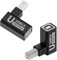 QIANRENON USB B Drucker Adapter 90° Winkel Extender USB Typ B Stecker auf Buchse Rechter Winkel Anschluss MIDI Erweiterung,Al Gehäuse,für Drucker Scanner Graveur Elektrisches Klavier, 2Pcs (Up Bend)
