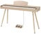 LEADZM 88 Tasten Digitalpiano mit Ständer, Voll Gewichtete Tastatur, E-Piano mit 3 Pedalen, 2 Bluetooth-Systeme, für Anfänger Geeignet, Holzfarbe