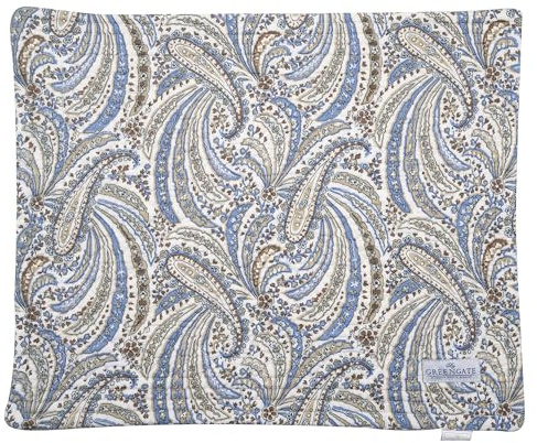 GreenGate Platzset Elva beige blau Paisleymuster Quilt Tischset 35 x 45 cm