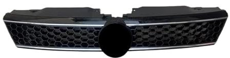 Front Kühlergrill Für VW Für Jetta Mk6 2012 2013 2014 Grill Honeycomb Racing Grills Modifizierte GLI Stil Auto Vorderen Stoßfänger Oberen Grille Kühlergrill(Sliver)
