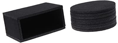 COLLBATH 8 Piezas Estera de la Taza de Fieltro portavasos de Coche Posavasos Almohadilla de Copa Redonda - Posavasos de Fieltro Mantel Individual con Aislamiento térmico Black